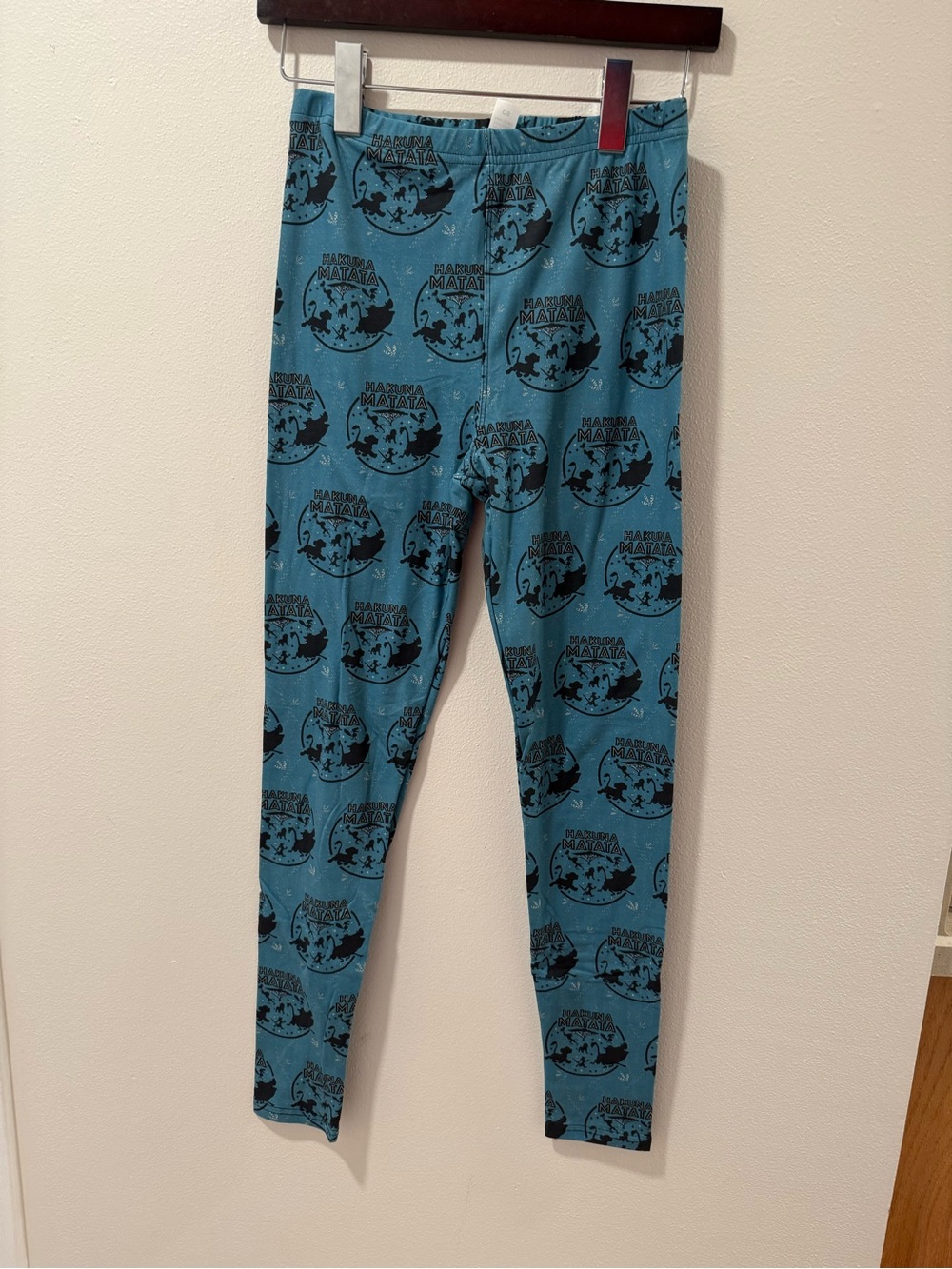 Women “hakuna matata” Blue Teal Print Leggings - Picture 2 of 4